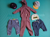 74-80 3x dolge hlače 3x kapa 1x polover