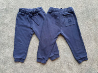 Benetton 2x otroške trenerka hlače (podložene), modre, št. 104 (3-4 le
