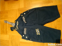 Dolge hlače na naramnice - rahlo podložene št.74