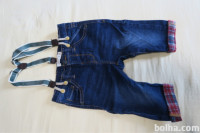 Jeans hlače z naramnicami št. 74