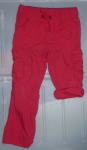 Tanke rdeče poletne hlače, se skrajšajo, za fanta št. 116, 4-6 let