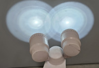 baterijski LED dvojni reflektor detektor gibanja bela