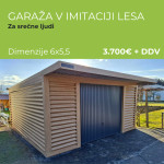 Garaža v imitaciji lesa 6x5,5m