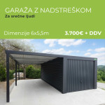 Garaža z nadstreškom 6x5,5m