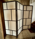 IKEA RISÖR Sobna Pregrada, Črno-Bela, 216x185cm