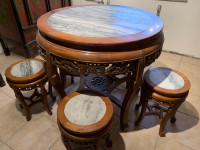 Kitajski stil - miza in stoli (komplet)