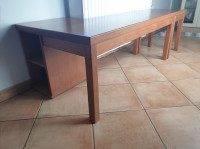 Masivna lesena klop + stolček (skupaj 160cm)