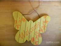 Napis welcome, dom, obešalo za nad vrata