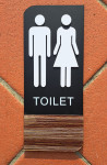 oznaka, tabla, znak za WC, stranišče unisex (moški, ženska)