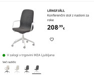 Pisarniski stol Ikea Langfjaall