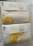 nova posteljnina Ikea rumeni levčki 2x 100%bombaž