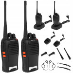 Set dveh prenosnih radijskih postaj 1500mAh do 6km + slušalke