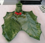 SVEČNIK V OBLIKI ILEKS LISTA