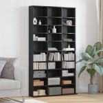 vidaXL CD omara Črna Orehovina 101 x 23 x 177,5 cm Inženirski les