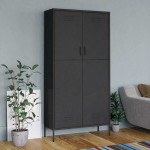 vidaXL Garderobna omara antracitna 90x50x180 cm jeklo