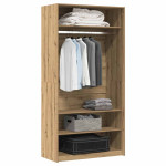 vidaXL Garderobna omara artisan hrast 100x50x200 cm inženirski les