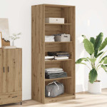 vidaXL Garderobna omara artisan hrast 80x50x200 cm inženirski les