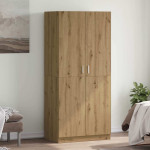 vidaXL Garderobna omara artisan hrast 90x52x200 cm inženirski les