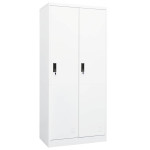 vidaXL Garderobna omara bela 80x50x180 cm jeklo