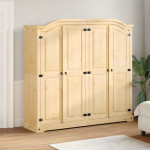 vidaXL Garderobna omara Corona 194x52x186 cm trdna borovina
