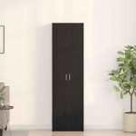 vidaXL Garderobna omara Črna Orehovina 55 x 25 x 189 cm Inženirski les