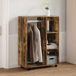 vidaXL Garderobna omara dimljeni hrast 80x40x110 cm konstruiran les