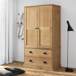 vidaXL Garderobna omara VIGO 90x55x170 cm trdna borovina
