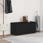 vidaXL Klop s prostorom za shranjevanje Črni hrast 102 x 42 x 45 cm