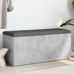 vidaXL Klop za shranjevanje betonska siva 102x42x45 cm inženirski les