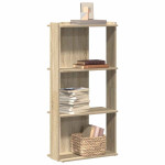 vidaXL Knjižna omara 3-nadstropna sonoma hrast 60x30x120 cm inž. les