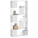 vidaXL Knjižna omara 5-nadstropna bela 80,5x23,5x162,5 cm inž. les