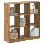 vidaXL Knjižna omara artisan hrast 102x32x108 cm inženirski les