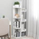 vidaXL Knjižna omara bela 48x25,5x140 cm iverna plošča