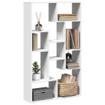 vidaXL Knjižna omara bela 72x20x120,5 cm inženirski les