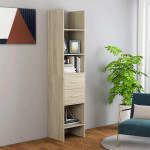 vidaXL Knjižna omara sonoma hrast 40x35x180 cm iverna plošča