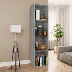 vidaXL Knjižna/TV omara siva sonoma 36x30x143 cm inženirski les