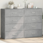 vidaXL Komoda 2 kosa betonsko siva 60x31x84 cm inženirski les