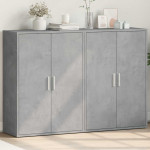 vidaXL Komoda 2 kosa betonsko siva 60x31x84 cm inženirski les