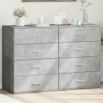 vidaXL Komoda 2 kosa betonsko siva 60x39x80 cm inženirski les