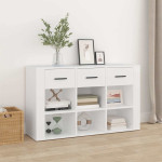 vidaXL Komoda bela 100x30x59,5 cm inženirski les