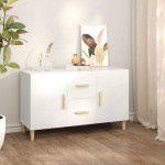 vidaXL Komoda bela 100x36x60 cm inženirski les