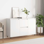 vidaXL Komoda bela 101,5x35x70 cm inženirski les