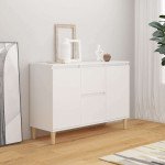 vidaXL Komoda bela 101x35x70 cm inženirski les