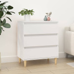 vidaXL Komoda bela 60x35x70 cm inženirski les