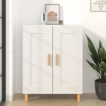 vidaXL Komoda bela 69,5x34x90 cm konstruiran les