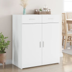 vidaXL Komoda bela 80x42,5x93 cm inženirski les