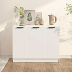 vidaXL Komoda bela 90,5x30x70 cm konstruiran les