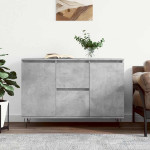 vidaXL Komoda betonsko siva 101,5x35x70 cm inženirski les