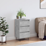 vidaXL Komoda betonsko siva 40x35x70 cm inženirski les