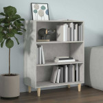 vidaXL Komoda betonsko siva 69,5x32,5x90 cm konstruiran les